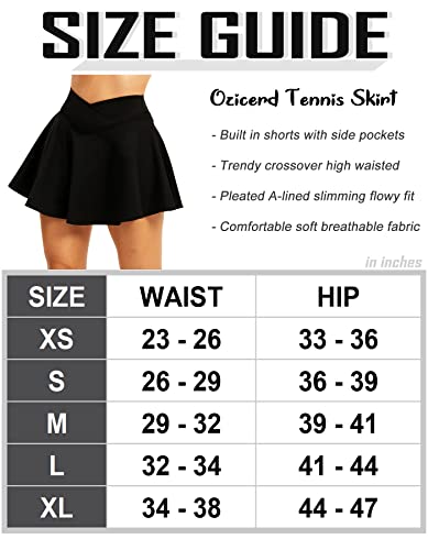 OZICERD Tennis Skirt Golf Skorts for Women