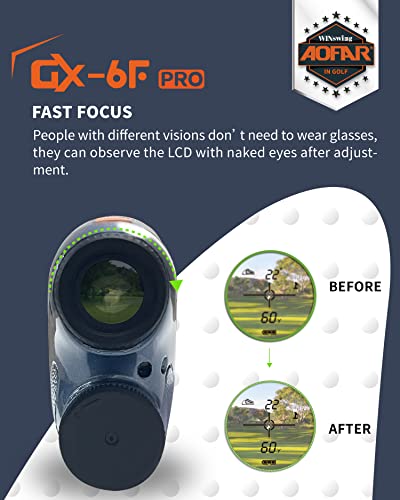 Télémètre de golf AOFAR GX-6F PRO avec pente marche/arrêt