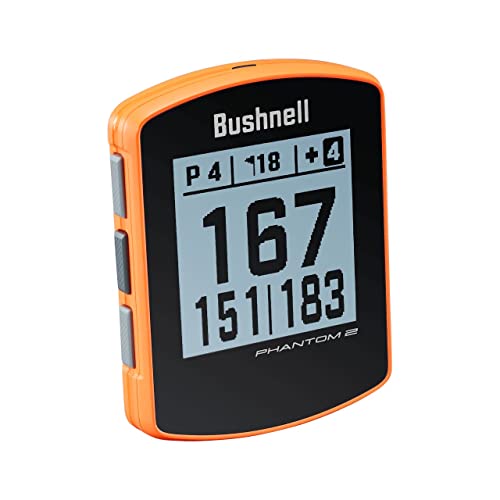 Bushnell Phantom 2 Golf GPS Rangefinder with Magnetic Mount (Black/Orange)