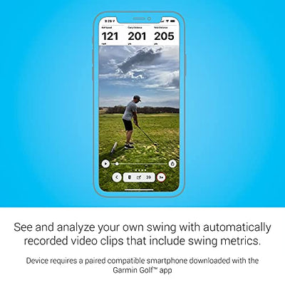 Garmin Approach R10, moniteur de lancement de golf portable, emportez votre jeu à la maison, à l'intérieur ou au practice, jusqu'à 10 heures d'autonomie.