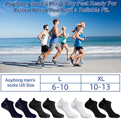 Men's Breathable Cotton Athletic Ankle Socks.