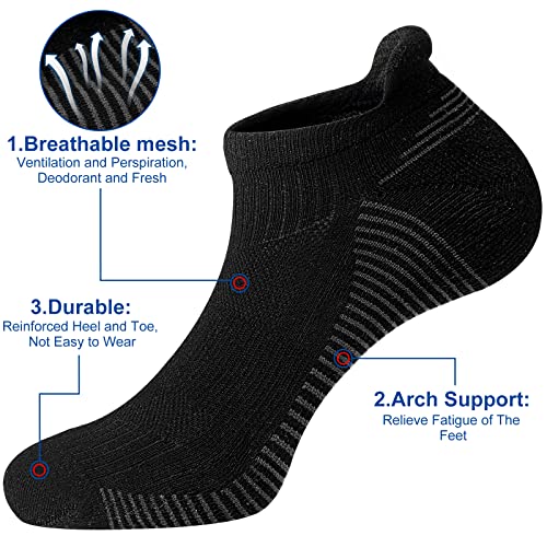 Men's Breathable Cotton Athletic Ankle Socks.