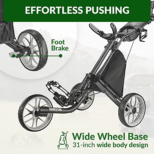 CaddyTek 3 Wheel Golf Push Cart