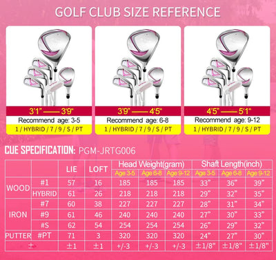 PGM Junior Golf Club Complete Set